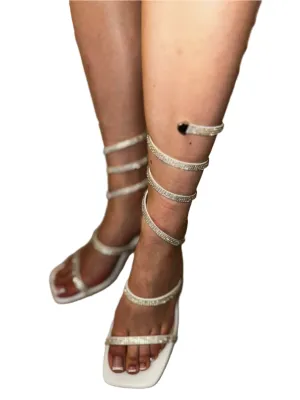 RHINESTONE BLOCK HEEL WITH WRAP SPIRAL DEMII-1