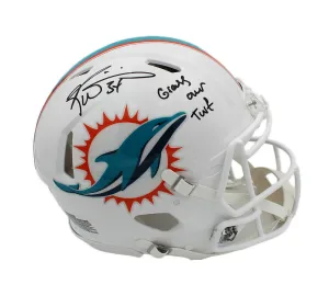 Ricky Williams Signed Miami Dolphins Speed Authentic Helmet w-"Grass Over Turf"
