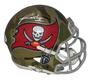 RONALD JONES II SIGNED TAMPA BAY BUCCANEERS CAMO SPEED MINI HELMET BECKETT