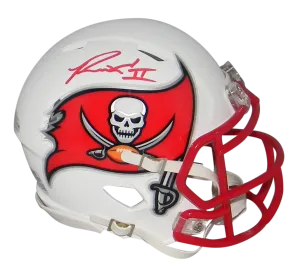 RONALD JONES II SIGNED TAMPA BAY BUCCANEERS WHITE SPEED MINI HELMET BECKETT