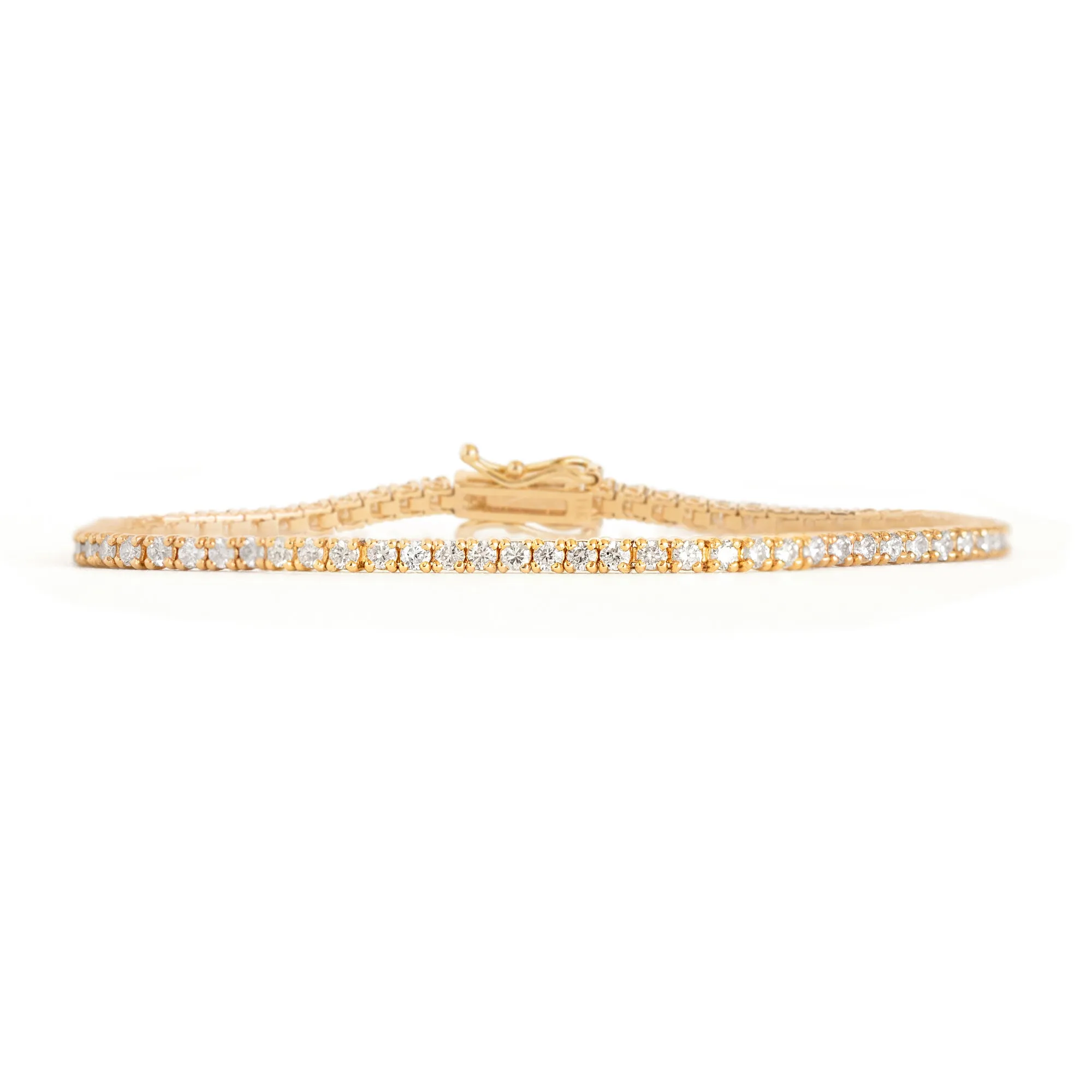 Round Diamond Four Prong Tennis Bracelet