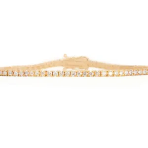 Round Diamond Four Prong Tennis Bracelet