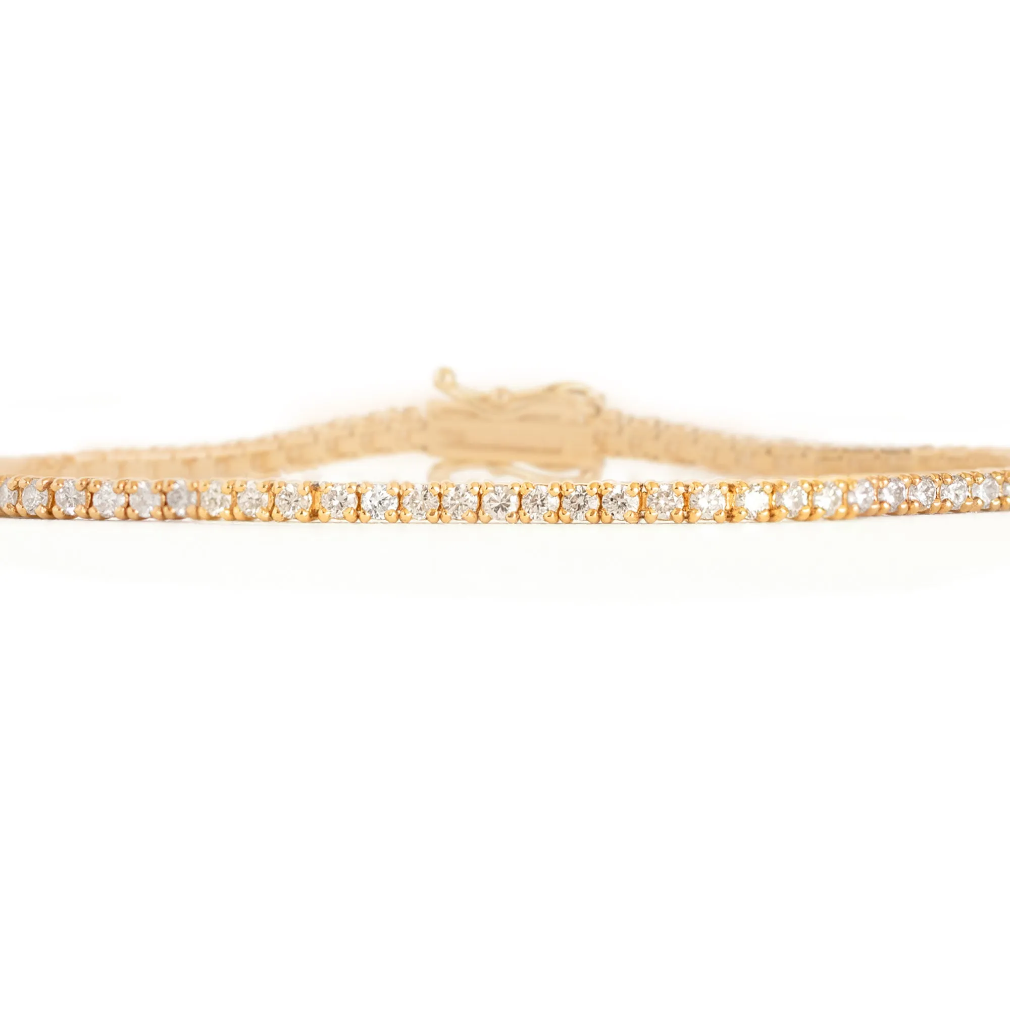 Round Diamond Four Prong Tennis Bracelet