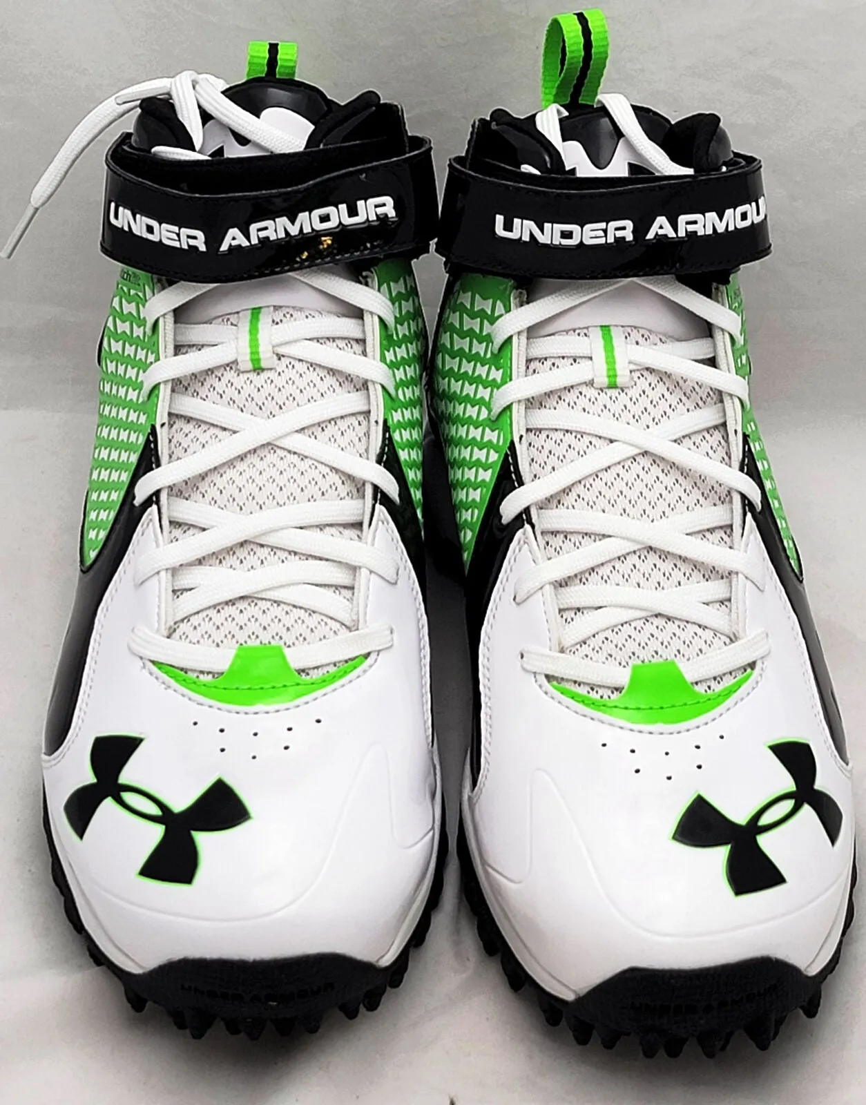 Russell Wilson Autographed Turf Under Armor Cleats Seahawks 12.5 RW Holo 42135