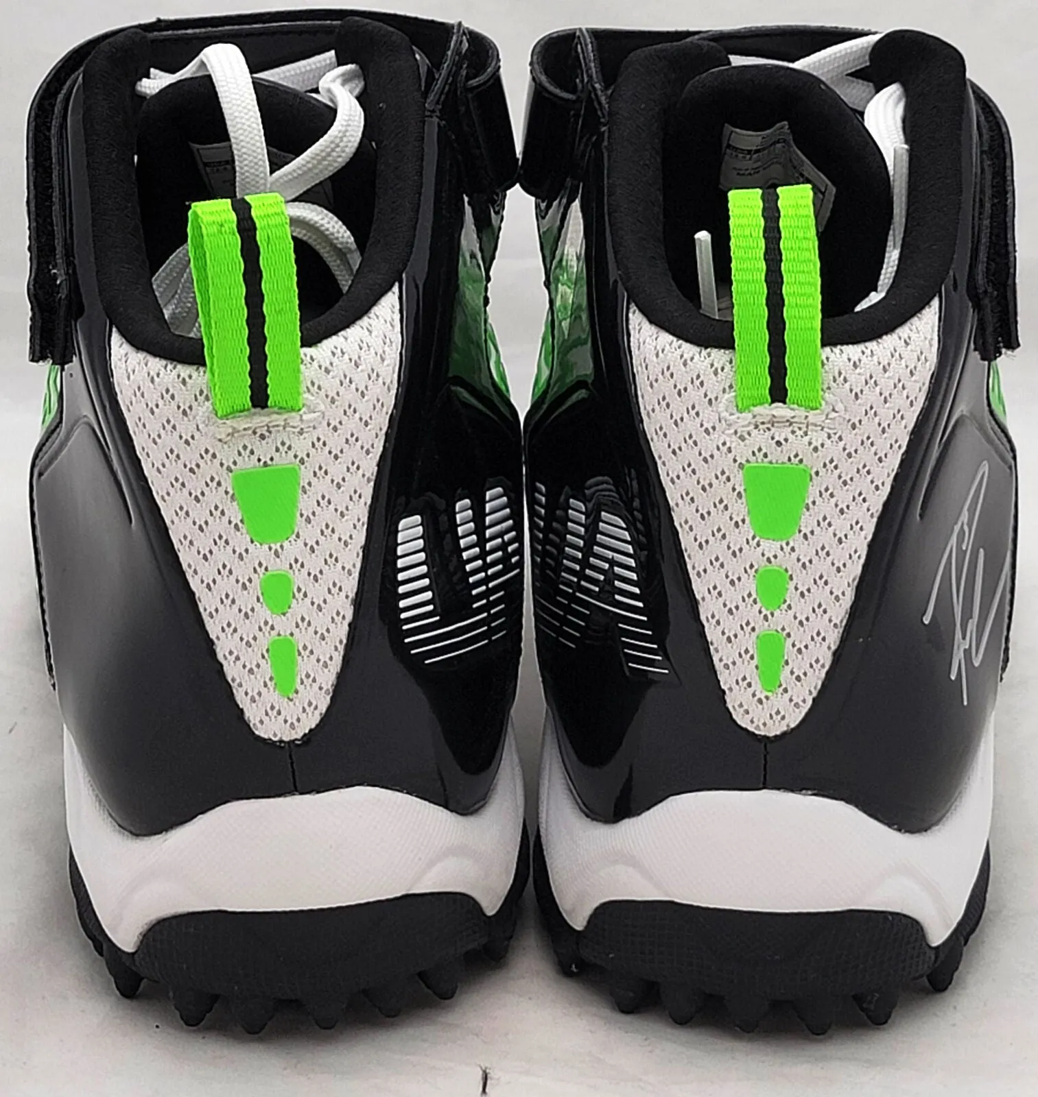 Russell Wilson Autographed Turf Under Armor Cleats Seahawks 12.5 RW Holo 42135