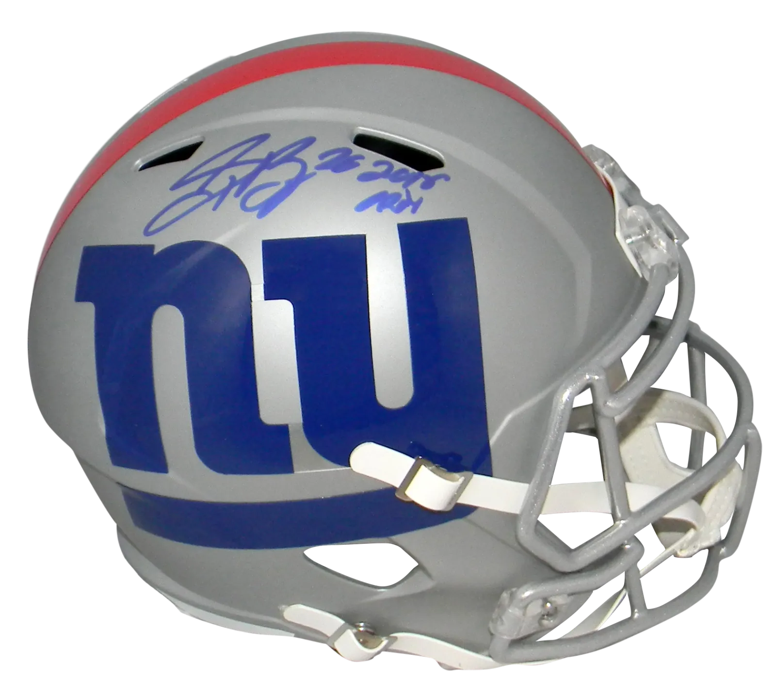 SAQUON BARKLEY SIGNED NEW YORK GIANTS AMP FULL SIZE SPEED HELMET W/ 2018 OROY