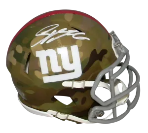SAQUON BARKLEY SIGNED NEW YORK GIANTS CAMO SPEED MINI HELMET BECKETT
