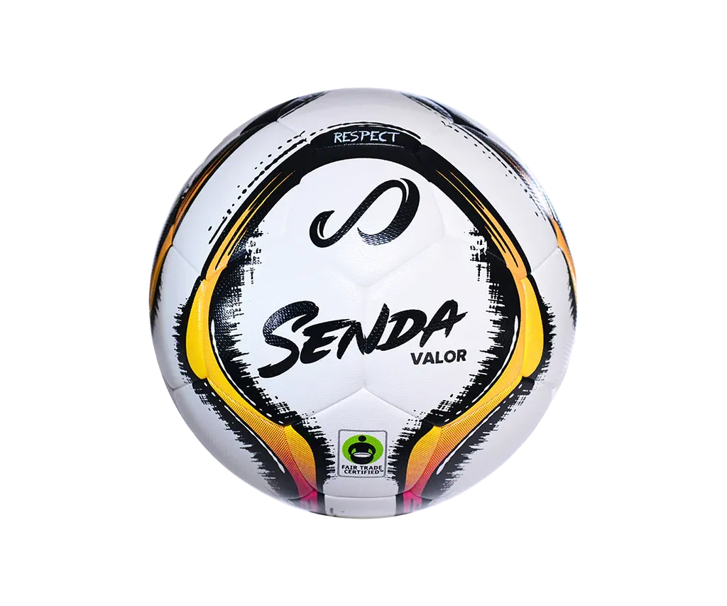 Senda Athletics Valor Premium Match Soccer Ball - White/Fuchsia
