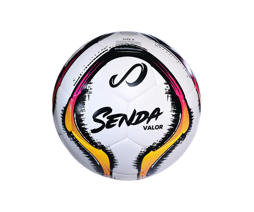 Senda Athletics Valor Premium Match Soccer Ball - White/Fuchsia