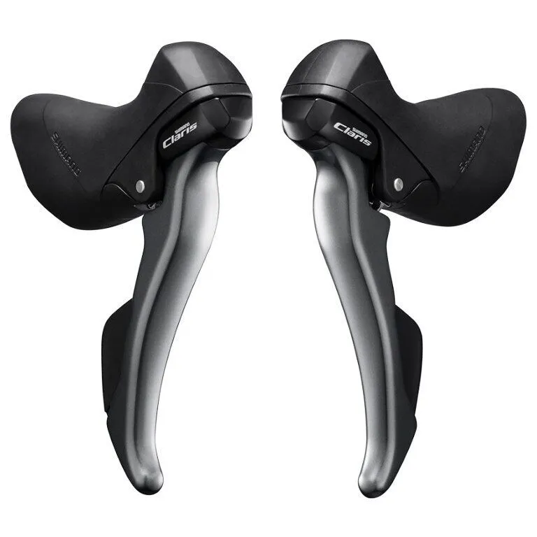 Shimano R2000 Claris Dual Control STI Shifters - 2 x 8 Speed - Black
