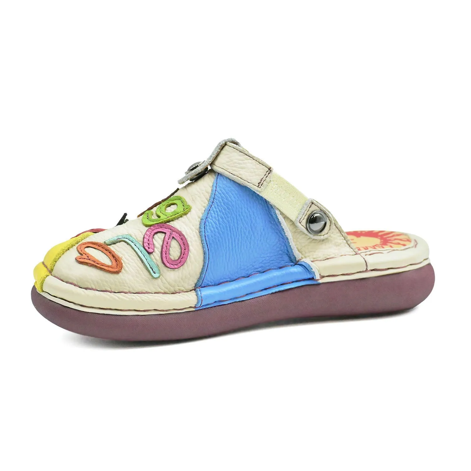 Slip-On Women's Casual Shoes – Oak Silver Shoes, Lightweight Genuine Leather, Comfortable Flat Design, Low Heel, Floral Print, Stylish & Easy to Wear