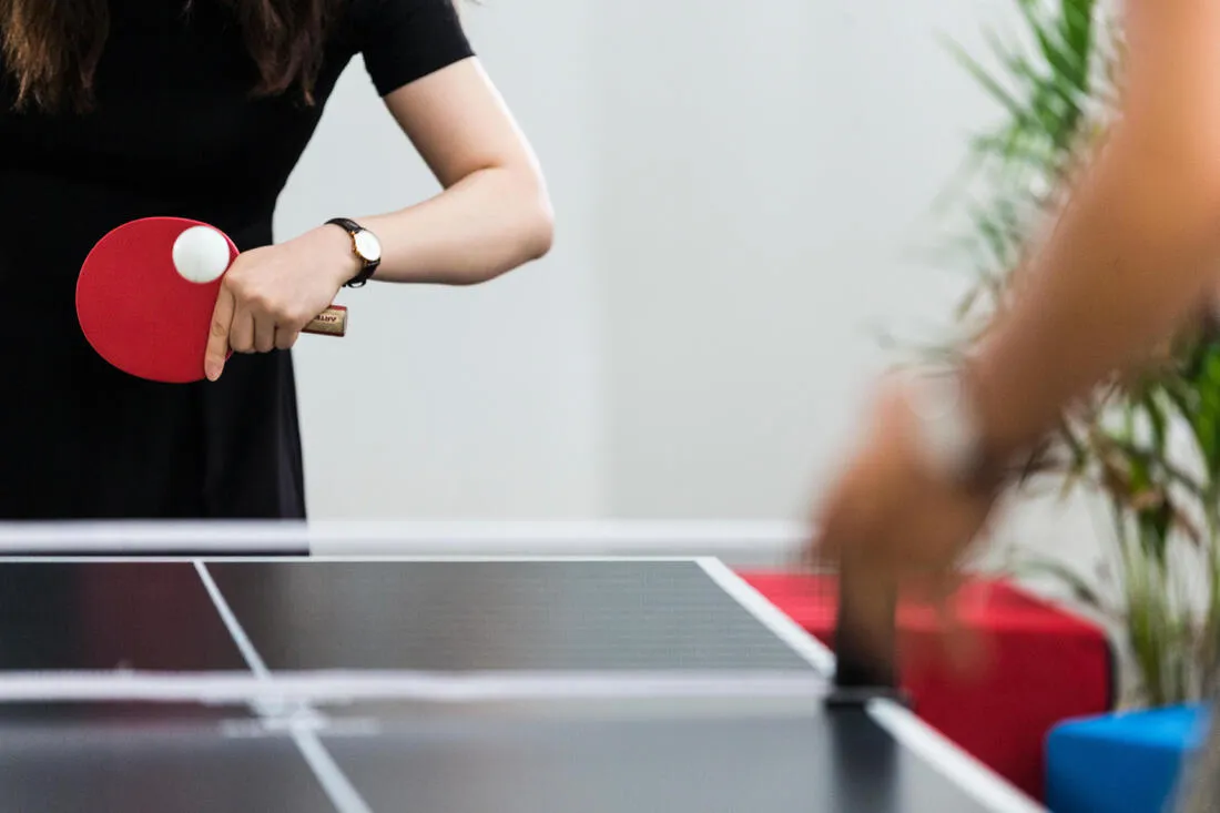 Small Indoor Table Tennis Set PPR 100 with 2 Bats and 3 Balls