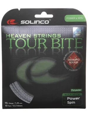 Solinco Tour Bite Diamond Rough String Set of Silver 16g 1.25