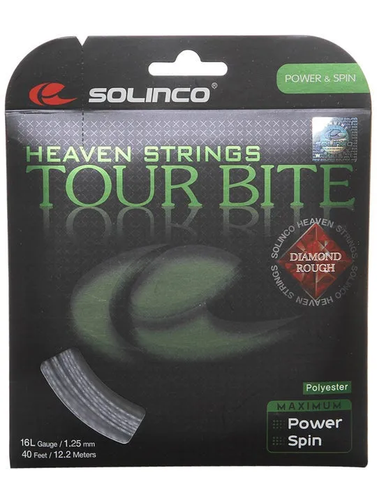 Solinco Tour Bite Diamond Rough String Set of Silver 16g 1.25