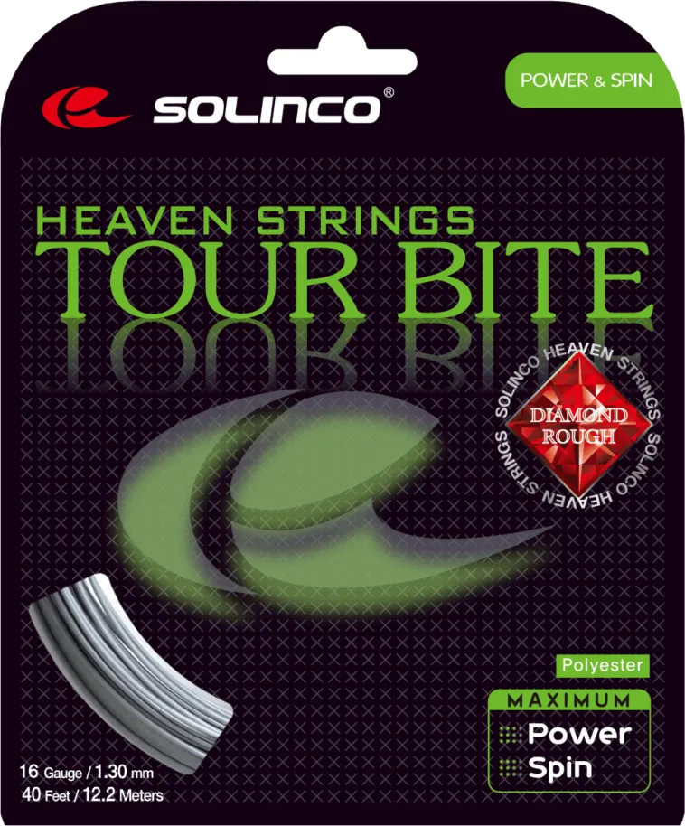 Solinco Tour Bite Diamond Rough String Set of Silver 16g 1.3