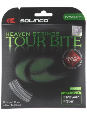 Solinco Tour Bite Diamond Rough String Set of Silver 17g 1.2