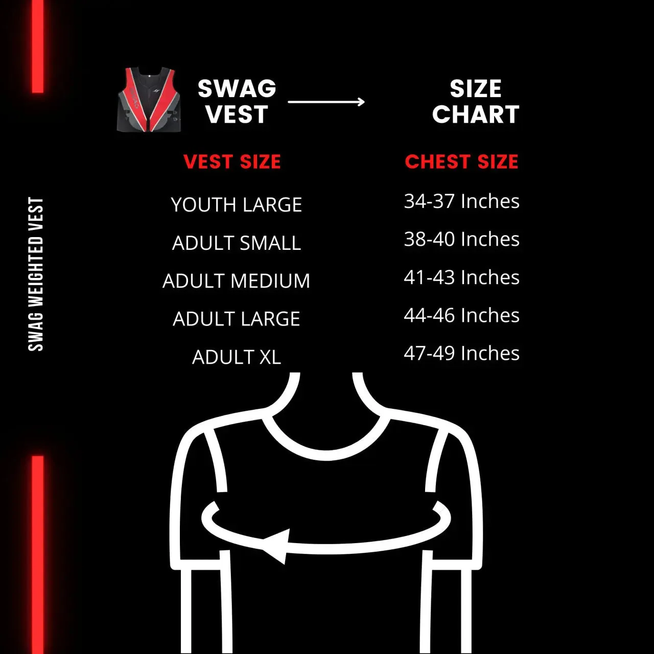 SWAG Adjustable Neoprene Weighted Training  Vest | Men Women
