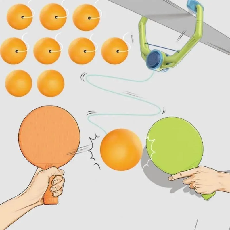 Table Tennis Wall Trainer - Indoor Practice Equipment