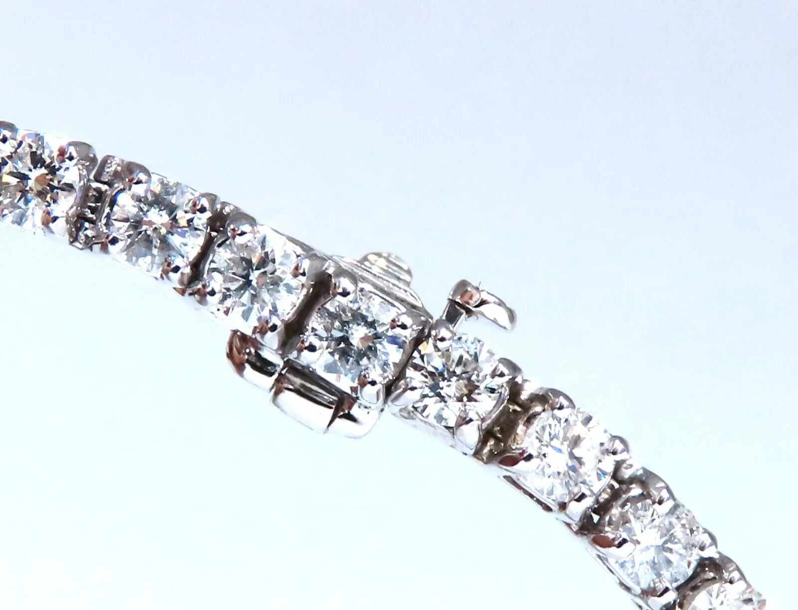 Tennis Bracelet 7.70ct Natural Round Diamonds 14kt