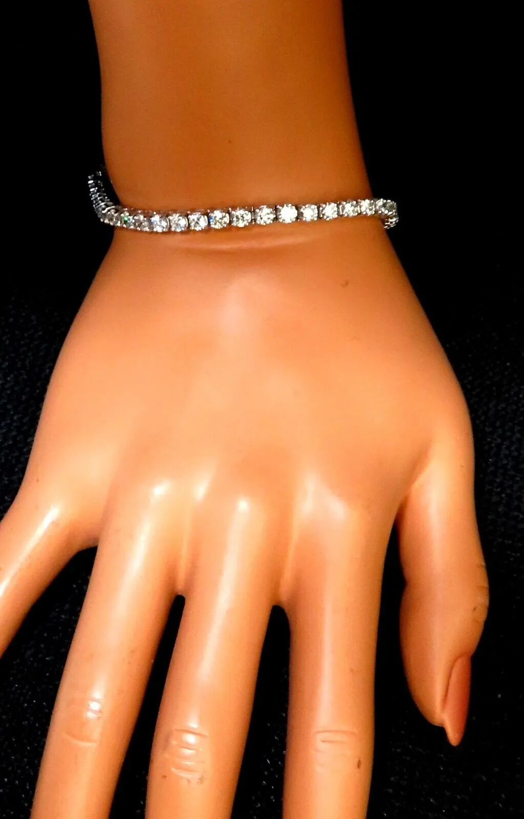 Tennis Bracelet 7.70ct Natural Round Diamonds 14kt