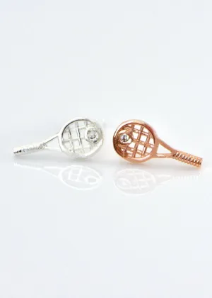Tennis Rackets Stud Earrings,  Sterling Silver, Tennis Gifts