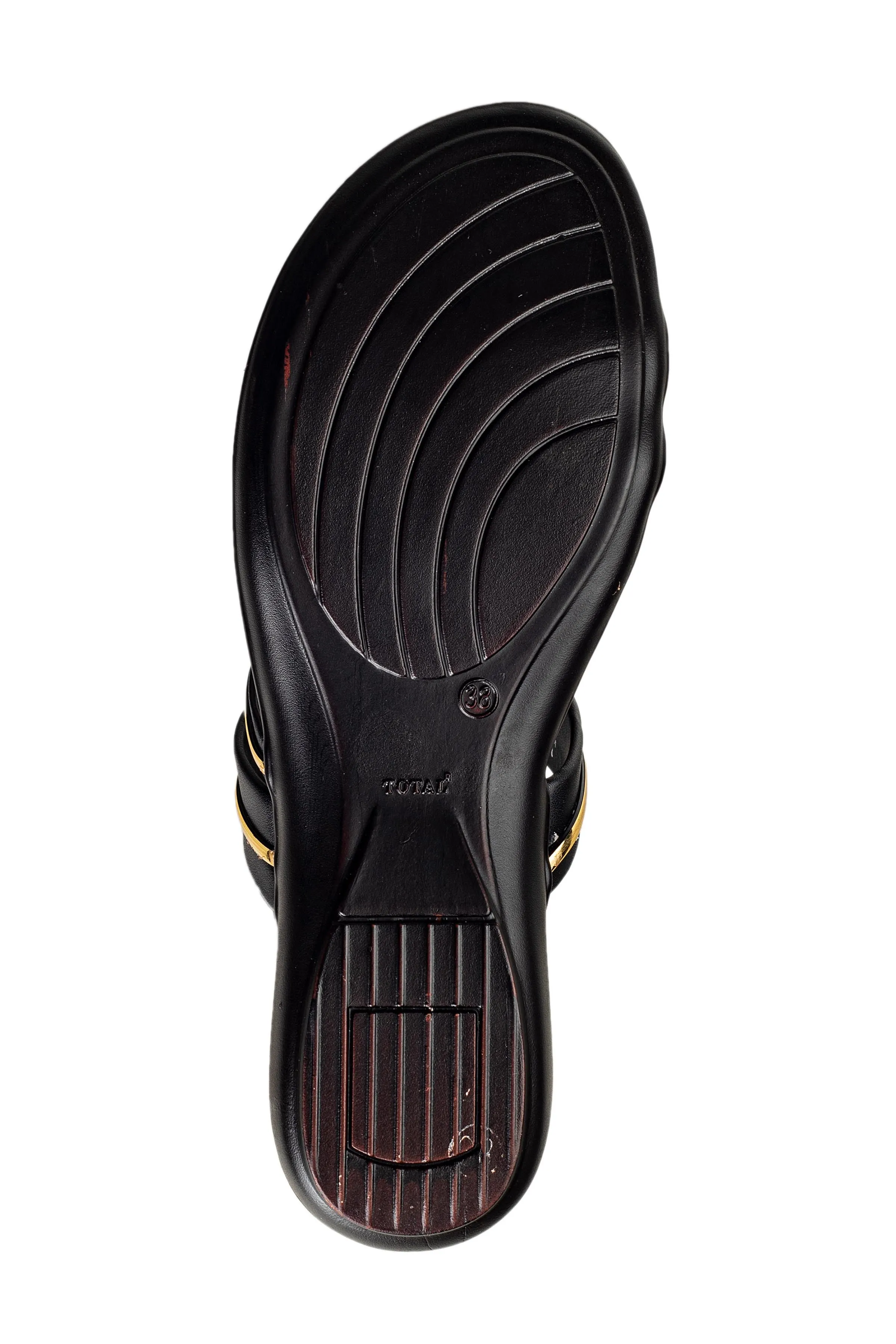 Titas Ladies Black Chappal