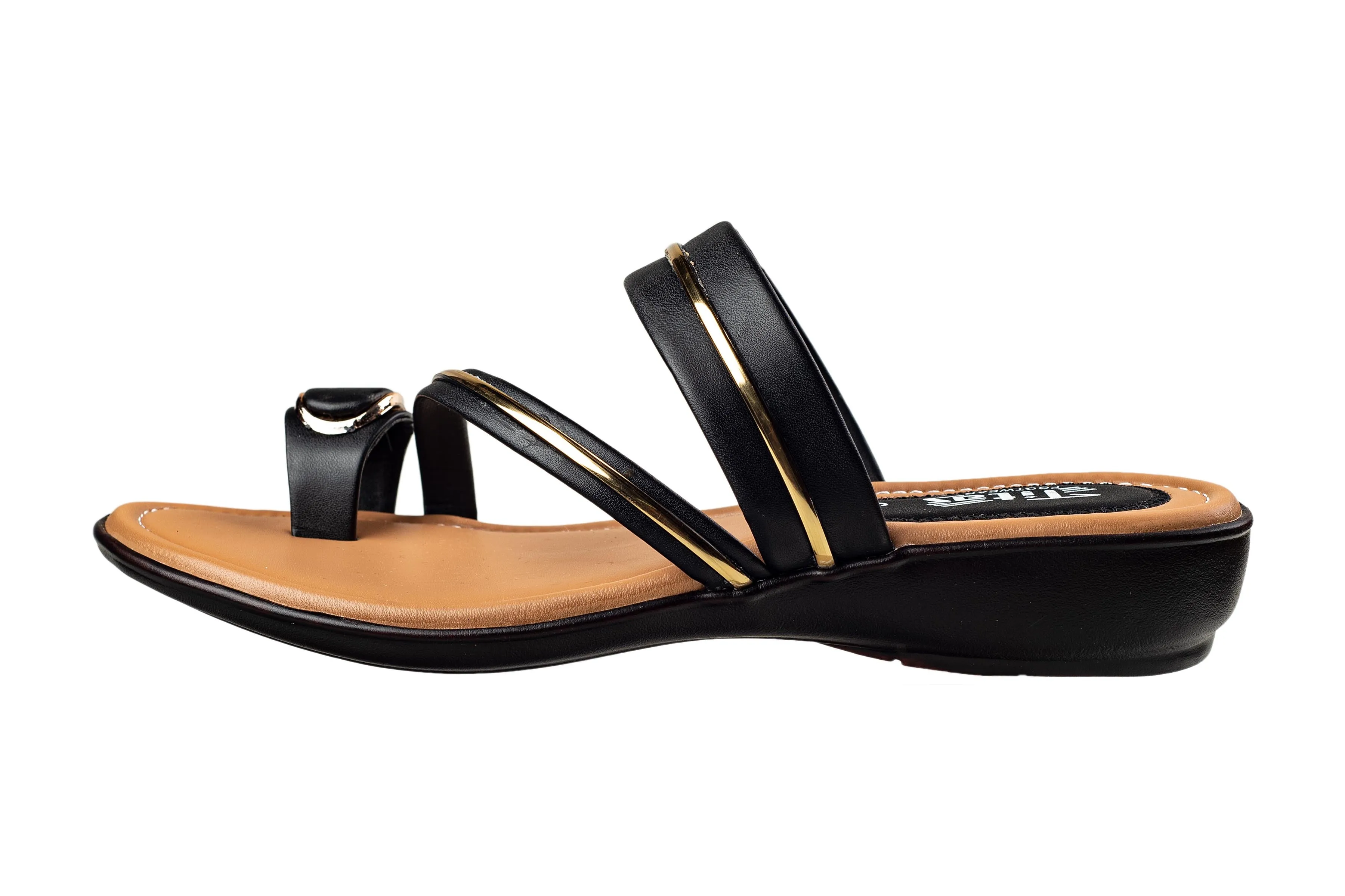 Titas Ladies Black Chappal