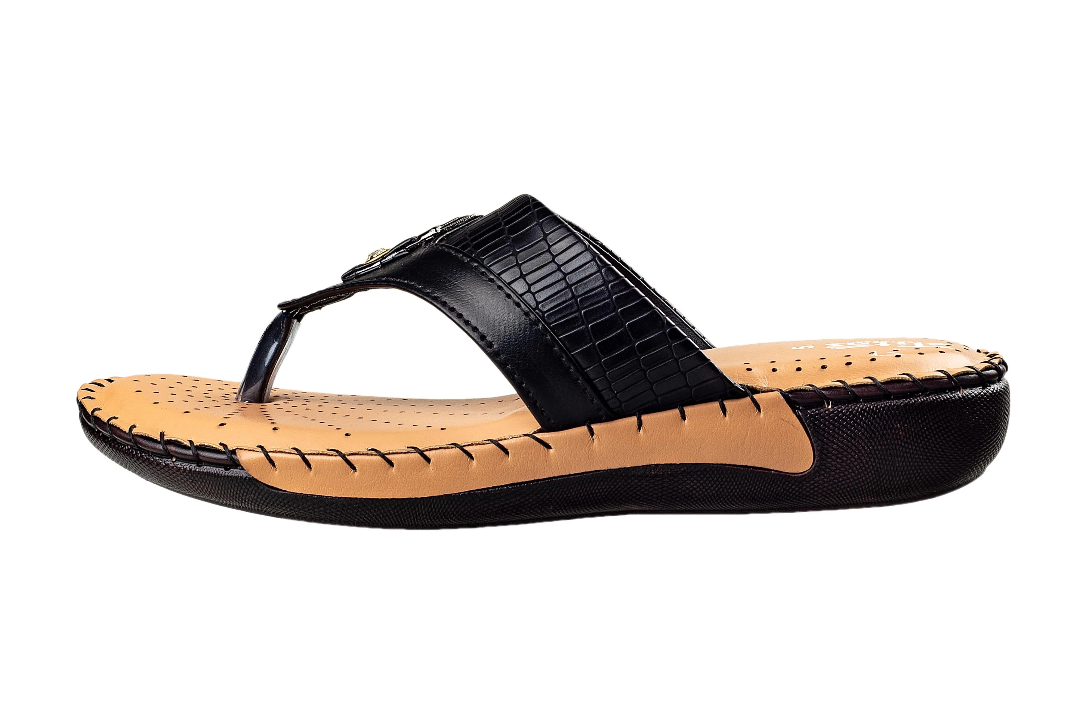 Titas Ladies Black Chappal