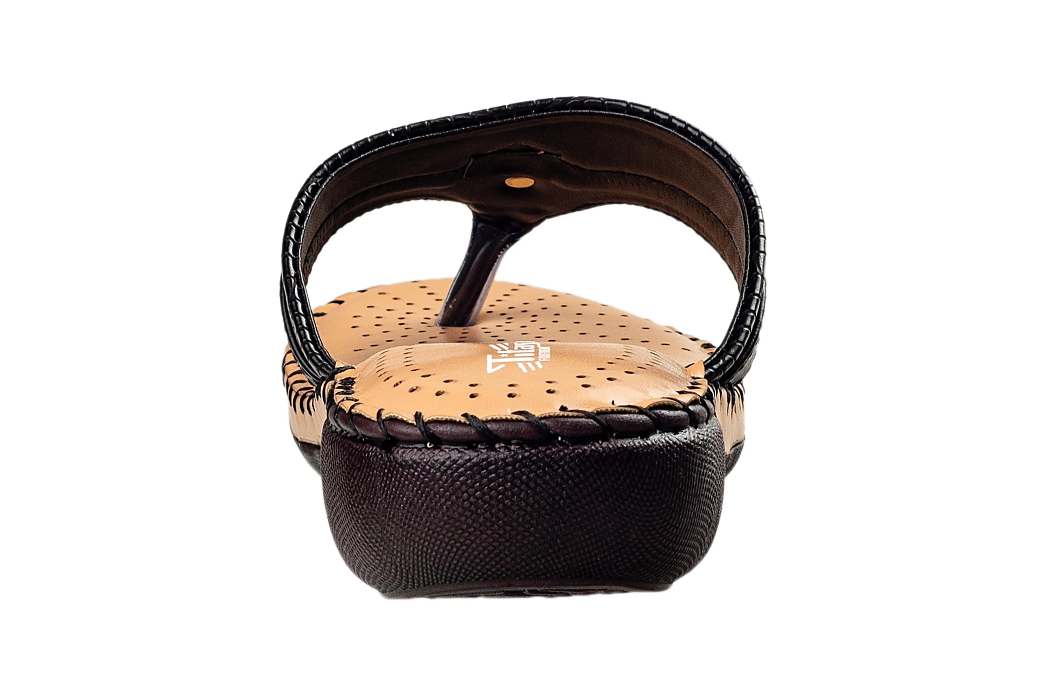 Titas Ladies Black Chappal