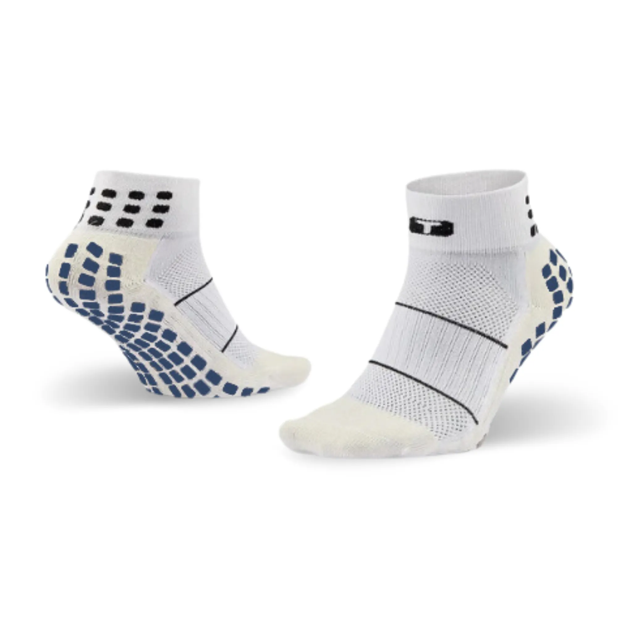 TRUSOX Ankle Length Anti Slip Socks - White Medium - Clearance (See Notes)