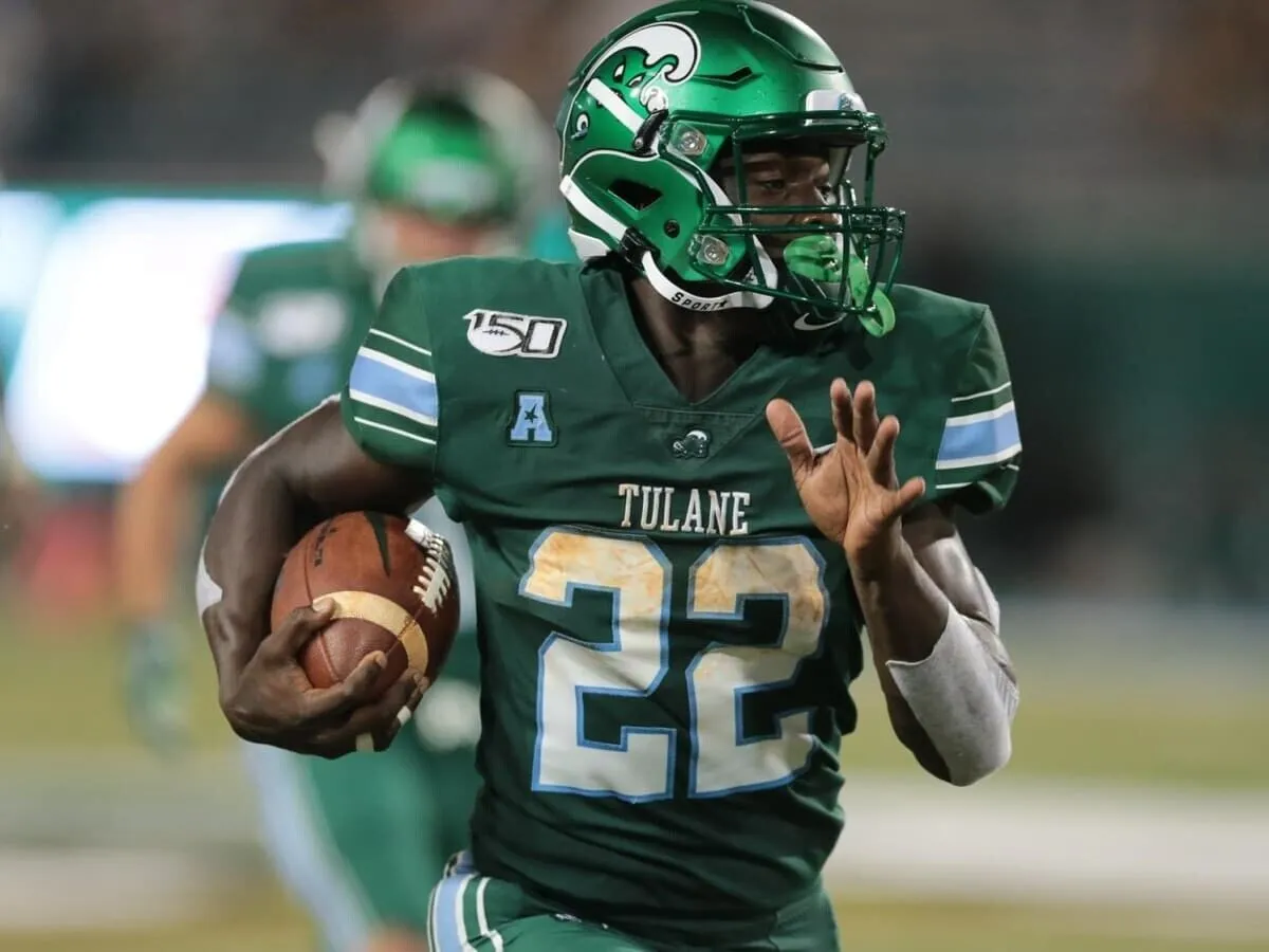 Tyjae Spears Signed Tulane Green Wave Mini Helmet (JSA COA) Titans Running Back