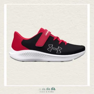 Under Armour Boys BPS Pursuit 3 BL AC Running Shoes - BlackRed (X2-194)