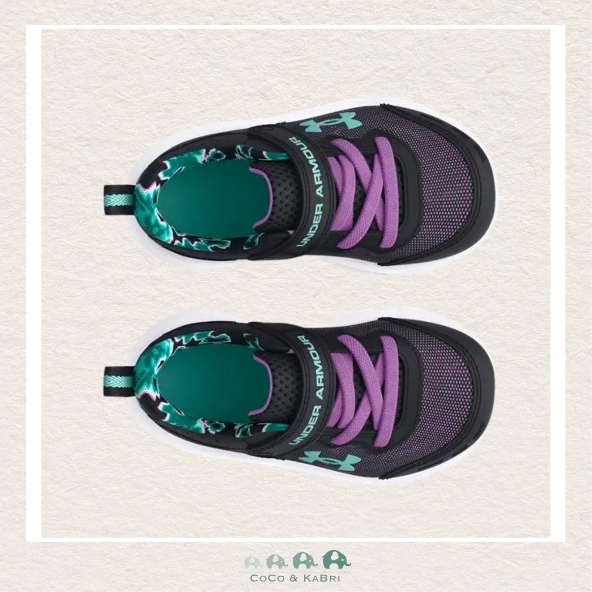 Under Armour Girls Assert 10 AC Running Shoes - Black/ Purple (M4)