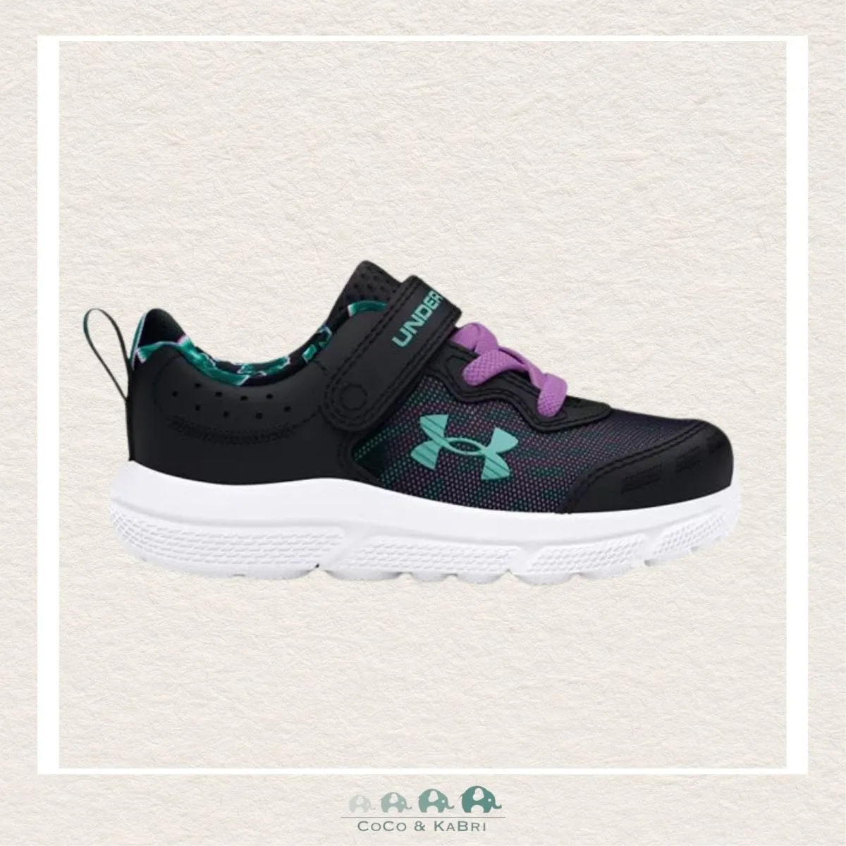 Under Armour Girls Assert 10 AC Running Shoes - Black/ Purple (M4)