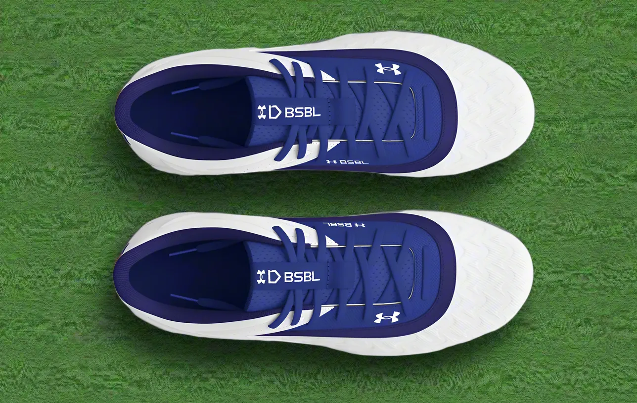 Under Armour Leadoff Low RM Jr. 3.0 Youth Molded Cleat - Royal/White