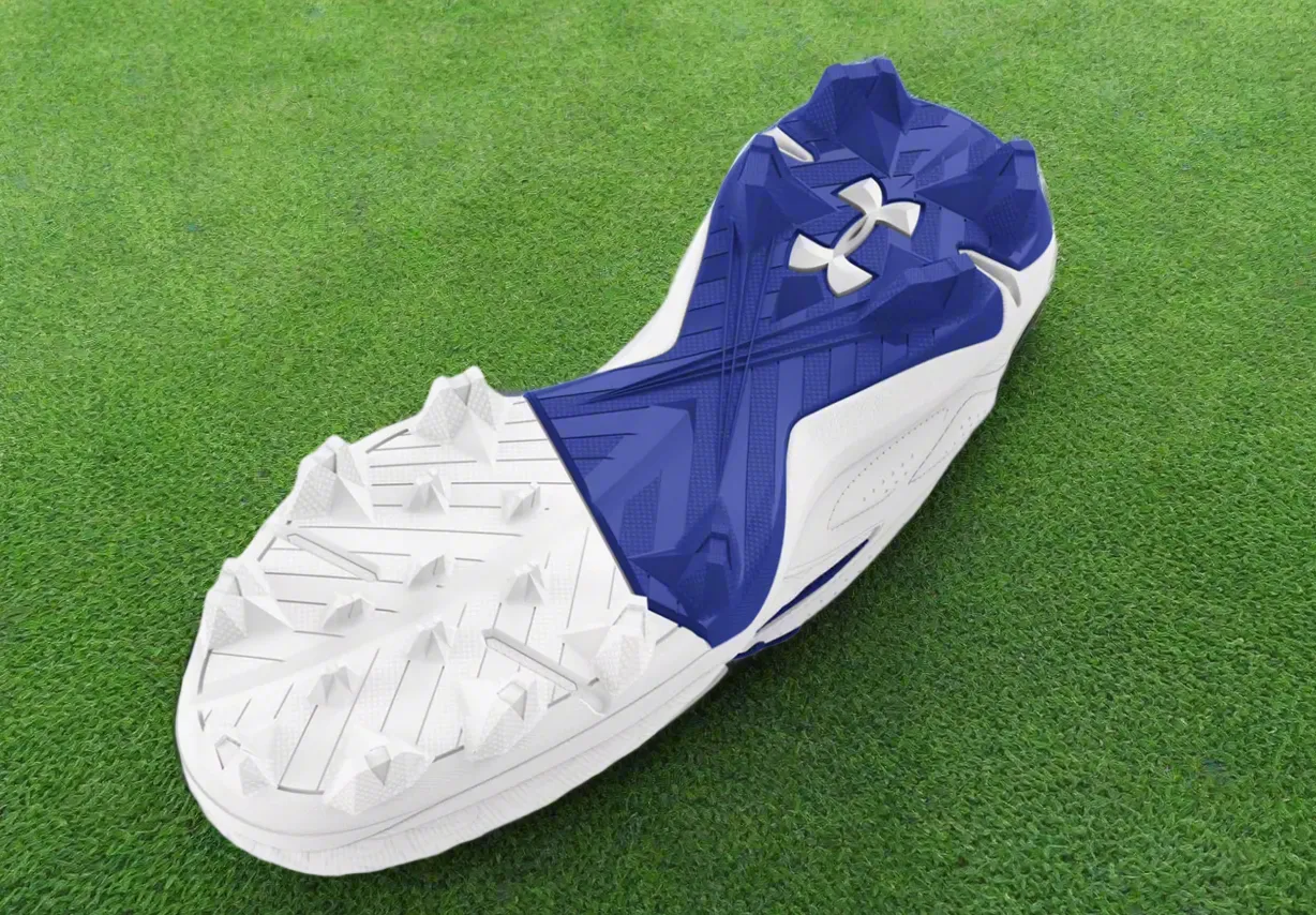 Under Armour Leadoff Low RM Jr. 3.0 Youth Molded Cleat - Royal/White