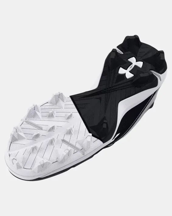 Under Armour Leadoff Low RM Jr. Youth Molded Cleat - Black/White