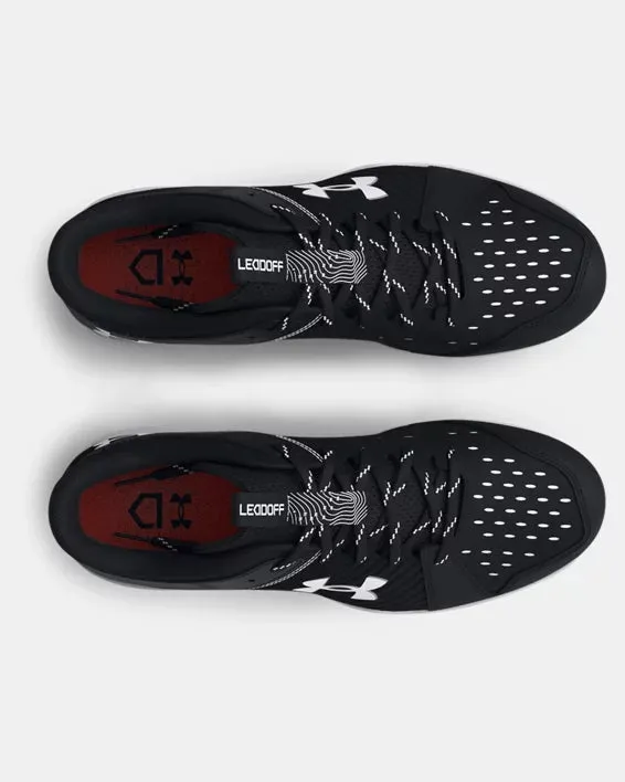 Under Armour Leadoff Low RM Jr. Youth Molded Cleat - Black/White