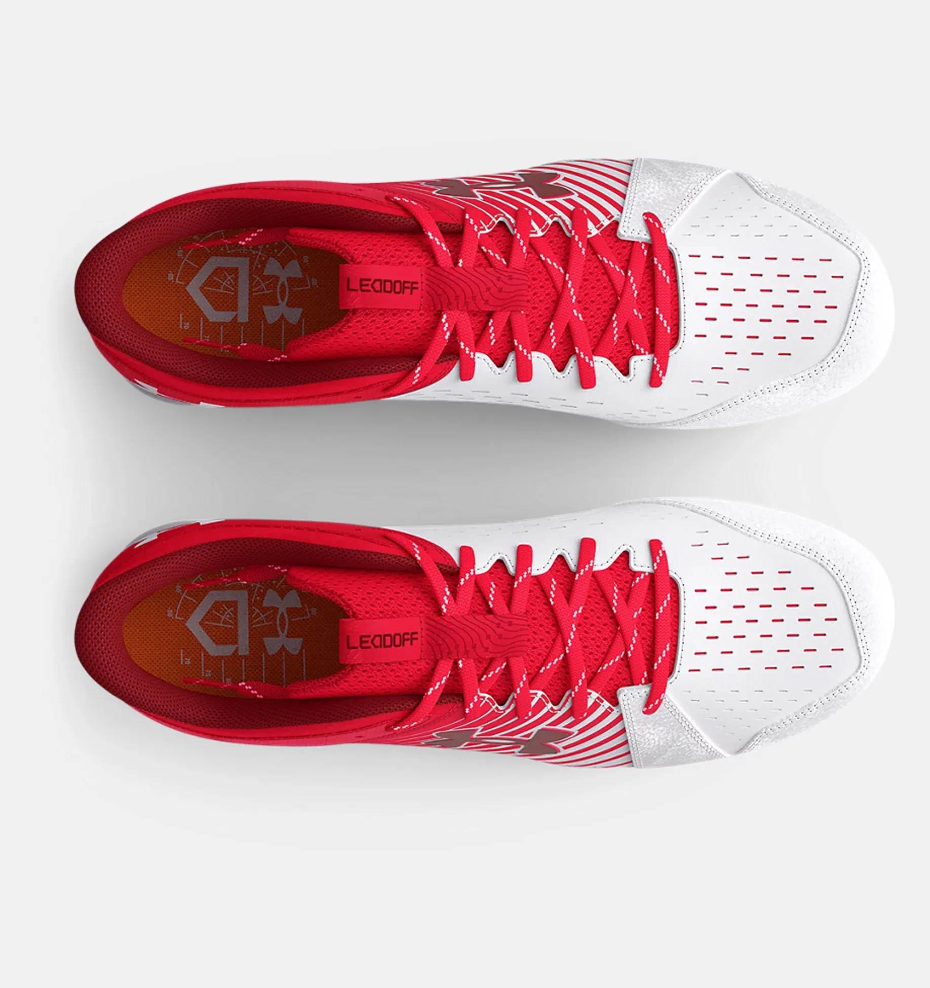 Under Armour Leadoff Low RM Men's Molded Cleat - Red/White