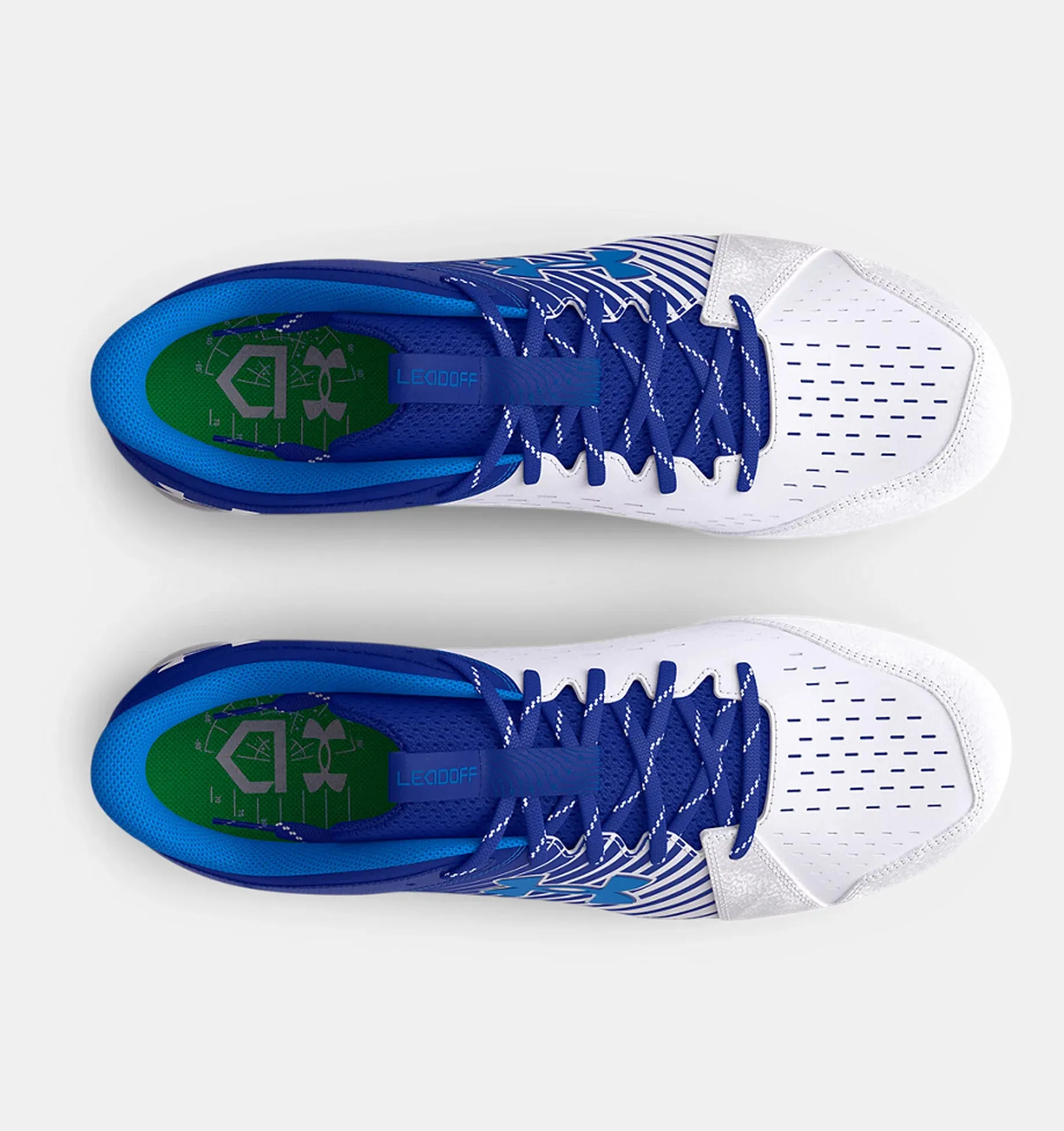 Under Armour Leadoff Low RM Men's Molded Cleat - Royal/White