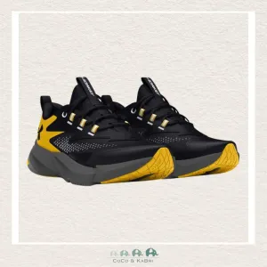 Under Armour Youth Boys BGS Scramjet 6 - Black/Yellow Running Shoes (Y4-150)