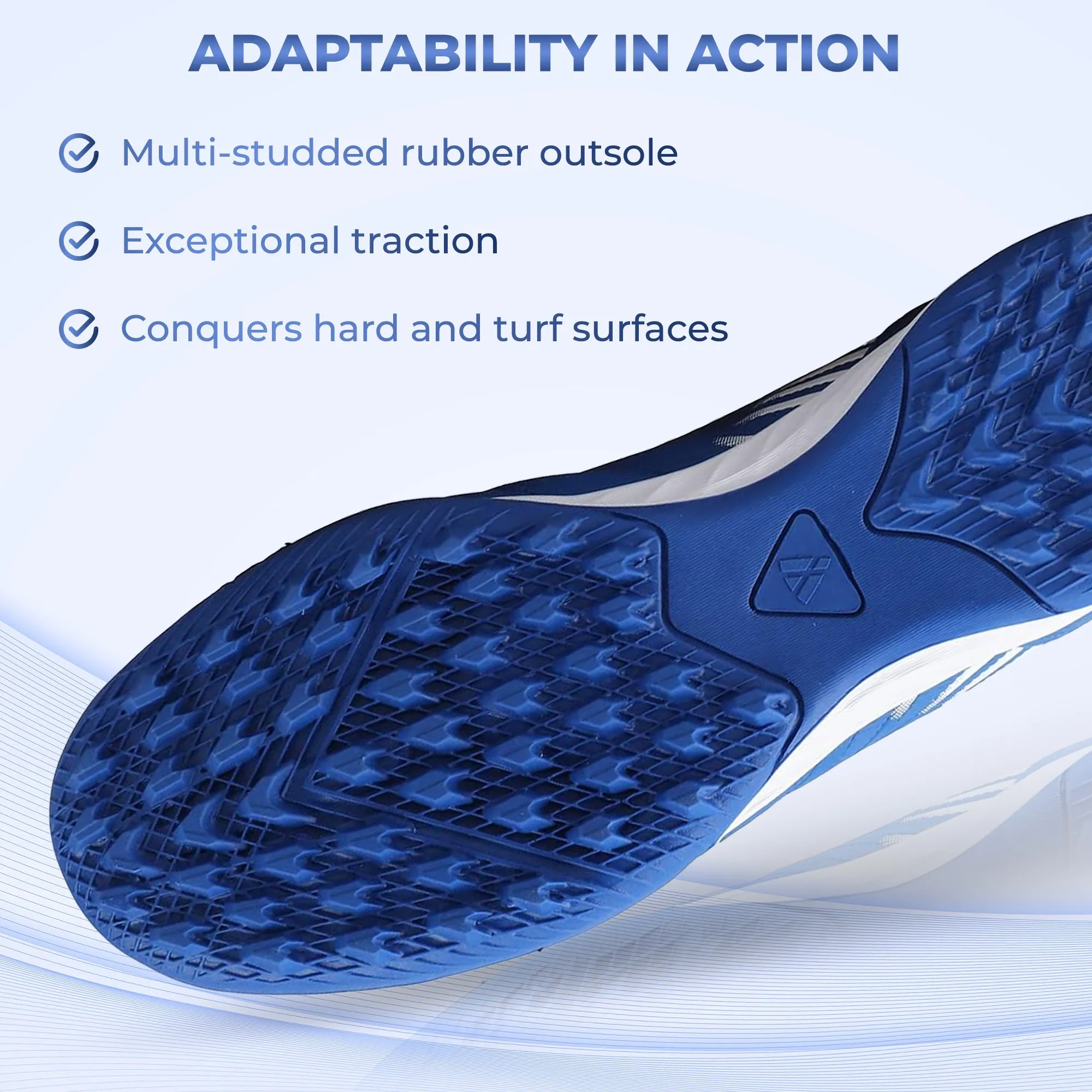 Valencia Turf Soccer Shoes - Royal/White