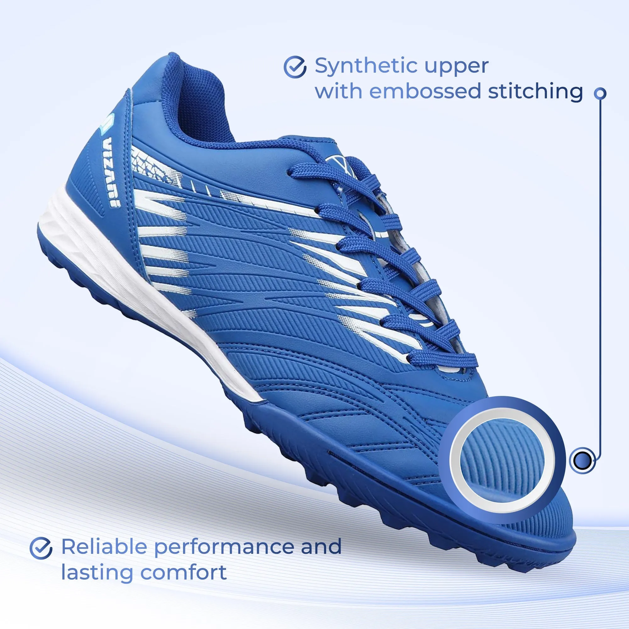 Valencia Turf Soccer Shoes - Royal/White