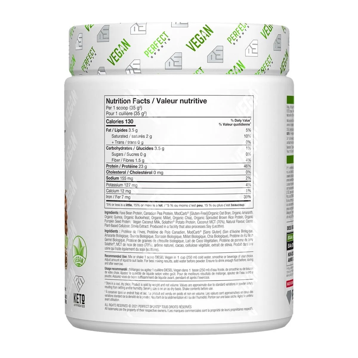 Vegan Diesel Protein Powder - Chocolate Ice Dream