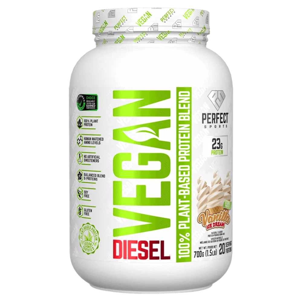 Vegan Diesel Protein Powder - Vanilla Ice Dream - 700 GRAM LONGTERM SHORTAGE