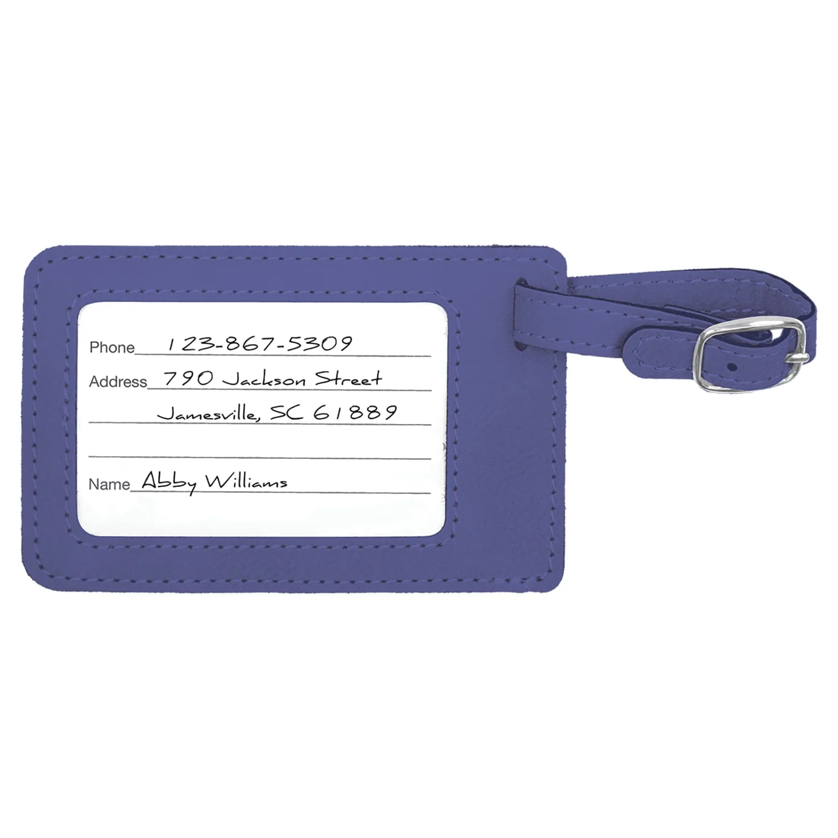 Vegan Leather Luggage Tag