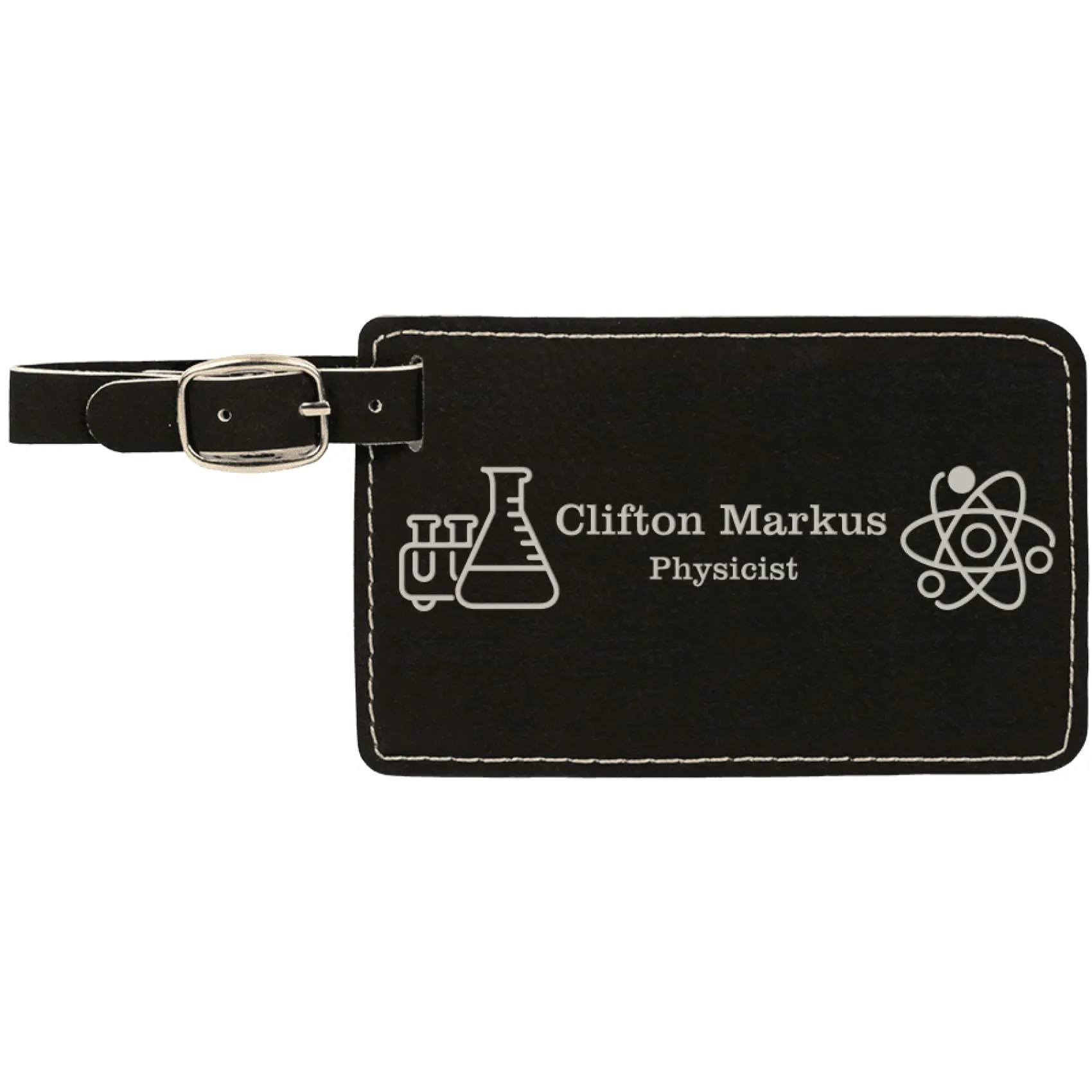 Vegan Leather Luggage Tag