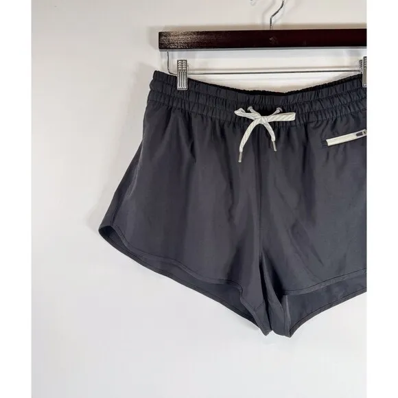 Vuori Womens Shorts Black Clementine 2.0 Athletic Running Classic Fit Stretch XL