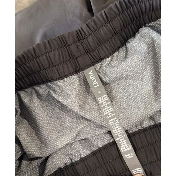 Vuori Womens Shorts Black Clementine 2.0 Athletic Running Classic Fit Stretch XL