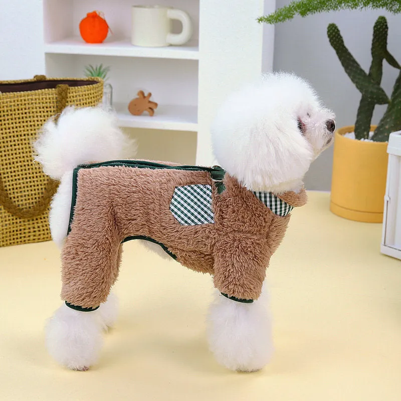 Warm Fleece Dog Jumpsuit